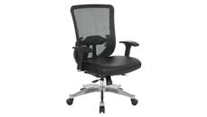 Ergonomic Task Chairs WFB Designs Mesh Back, Leather Seat Manager Chair