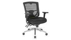 Ergonomic Task Chairs WFB Designs Contoured Plastic Black Back Manager Chair with Polyurethane Seat