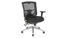 Ergonomic Task Chairs WFB Designs Contoured Plastic Black Back Manager Chair with Polyurethane Seat