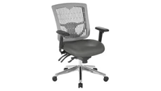 Ergonomic Task Chairs WFB Designs Contoured Plastic Grey Back Manager Chair with Polyurethane Seat