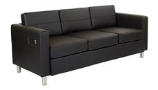 Sofas WFB Designs Sofa in Enhanced Vinyls with Power Charging Outlets