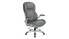 Executive Desk Chairs WFB Designs Leather Executive Chair with Silver Base
