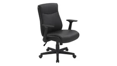 Executive Desk Chairs WFB Designs Mid Back Faux Leather Manager Chair with Flip Up Arms