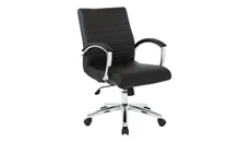 Conference Room Chairs WFB Designs Low Back Faux Leather Chair