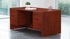 Stand-Alone Double Pedestal Desks Office Star 60in x 30in Double Hanging Pedestal Desk