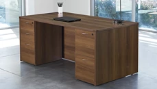 Stand-Alone Double Pedestal Desks WFB Designs 72in x 36in Double Pedestal Desk
