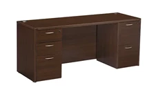 Stand-Alone Double Pedestal Desks Office Star 66in x 24in Double Pedestal Credenza Desk