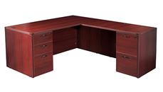 L Shaped Double Pedestal Desks WFB Designs 72in x 78in Double Pedestal L-Desk