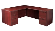 L Shaped Double Pedestal Desks WFB Designs 72in x 78in Double Pedestal L-Desk