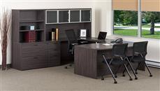 U Shaped Desks with Hutch WFB Designs Bow Front U-Desk Suite with hutches and Files