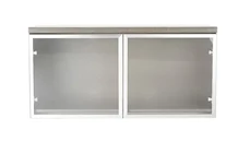 Desk Hutches WFB Designs 36in W Wall Mount Hutch with Glass Doors