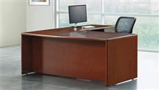 L Shaped Double Pedestal Desks WFB Designs 72in x 87in Double Pedestal Bow Front Wood Veneer L-Desk