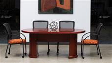 Conference Tables WFB Designs 6ft Wood Veneer Racetrack Conference Table