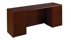 Wood Veneer Desks WFB Designs 66in x 20in Double Pedestal Wood Veneer Credenza Desk