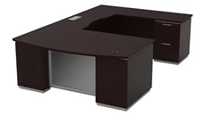 U Shaped Double Pedestal Desks Office Star Bow Front U-Desk