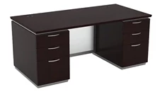 Stand-Alone Double Pedestal Desks Office Star 72in x 36in Double Pedestal Desk