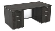 Stand-Alone Double Pedestal Desks WFB Designs 72in x 36in Double Pedestal Desk