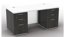 Stand-Alone Double Pedestal Desks WFB Designs 66in x 30in Double Pedestal Desk
