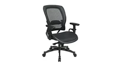 Ergonomic Task Chairs WFB Designs Mid Back Leather Trimmed Back All Mesh Office Chair