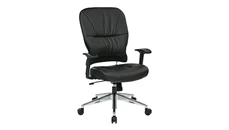 Ergonomic Task Chairs WFB Designs Bonded Leather Mid Back Chair with Polished Aluminum Base
