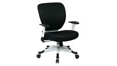 Ergonomic Task Chairs WFB Designs Fabric Seat and Back Office Chair with White Frame and Adjustable Flip Arms