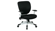 Ergonomic Task Chairs WFB Designs Fabric Seat and Back Office Chair with White Frame and Adjustable Flip Arms