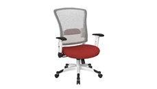 Ergonomic Task Chairs WFB Designs Mesh Back and Colorful Fabric Seat Office Chair with White Frame, Adjustable Flip Arms