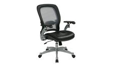 Ergonomic Task Chairs WFB Designs Light Mesh Back and Top Grain Leather Seat Office Chair