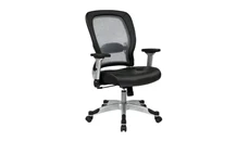 Ergonomic Task Chairs WFB Designs Light Mesh Back and Bonded Leather Seat Office Chair