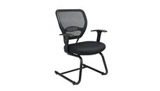 Lobby & Guest Chairs - Metal WFB Designs Light Mesh Back and Black Fabric Mesh Seat Guest Chair