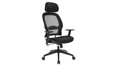 Ergonomic Task Chairs WFB Designs Light Mesh Back and Black Fabric Mesh Seat Office Chair with Headrest and Adj. Lumbar