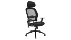 Ergonomic Task Chairs WFB Designs Light Mesh Back and Black Fabric Mesh Seat Office Chair with Headrest and Adj. Lumbar