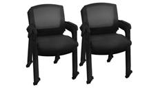 Stackable Meeting Chairs Regency Furniture Mobile Office Mesh Side Chair - 8 Pack