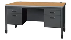 Steel & Metal Desks Regency Furniture 60in W Double Pedestal Desk
