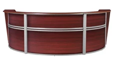 Reception Desks - U Shaped Regency Furniture Triple-Unit Reception Curved Desk Workstation