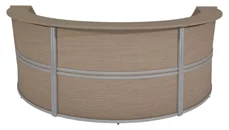 Reception Desks - U Shaped Regency Furniture Triple-Unit Reception Curved Desk Workstation