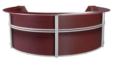 Reception Desks - U Shaped Regency Furniture Four-Unit Reception Curved Desk Workstation