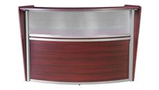 Reception Stand-Alone Desk Regency Furniture Plexi Single-Unit Reception Curved Desk Workstation 72in W x 32in D