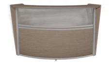 Reception Desks - U Shaped Regency Furniture Plexi Single-Unit Reception Curved Desk Workstation 72in W x 32in D