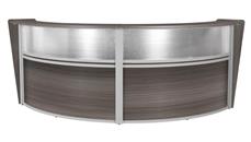 Reception Desks - U Shaped Regency Furniture Plexi Double-Unit Reception Curved Desk Workstation