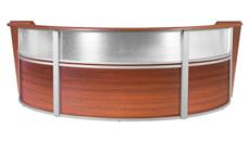 Reception Desks - U Shaped Regency Furniture Plexi Triple-Unit Reception Curved Desk Workstation