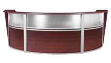 Reception Desks - U Shaped Regency Furniture Plexi Triple-Unit Reception Curved Desk Workstation