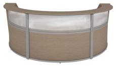 Reception Desks - U Shaped Regency Furniture Plexi Triple-Unit Reception Curved Desk Workstation