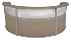 Reception Desks - U Shaped Regency Furniture Plexi Triple-Unit Reception Curved Desk Workstation