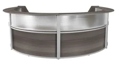 Reception Desks - U Shaped Regency Furniture Plexi Four-Unit Reception Curved Desk Workstation