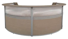 Reception Desks - U Shaped Regency Furniture Plexi Four-Unit Reception Curved Desk Workstation