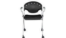 Stacking Chairs Regency Furniture Mobile Stack Chairs with Arms - 4 Pack