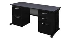 Steel & Metal Desks Regency Furniture 66in x 30in Teachers Desk with Double Pedestals