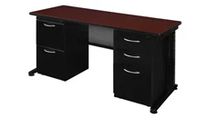 Steel & Metal Desks Regency Furniture 72in x 30in Teachers Desk with Double Pedestals