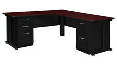 L Shaped Double Pedestal Desks Regency Furniture 72in x 72in L-Shaped Desk with Double Pedestals